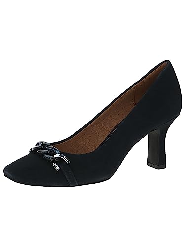 CAPRICE Damen Pumps aus Leder mit Stilettoabsatz, Blau (Ocean Suede), 40 EU von CAPRICE