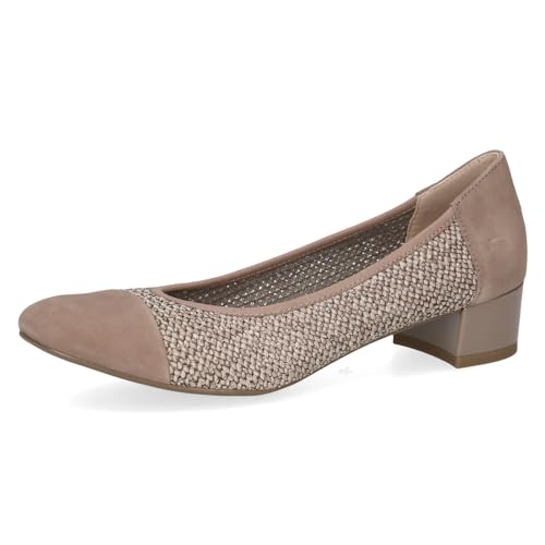 CAPRICE Damen Pumps Bast mit Blockabsatz, Braun (Mud Comb), 38.5 EU von CAPRICE