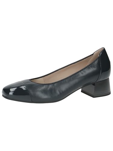 CAPRICE Comfort Damen Pumps Kleiner Absatz Mehrweite H, Blau (Ocean Comb), 37.5 EU von CAPRICE