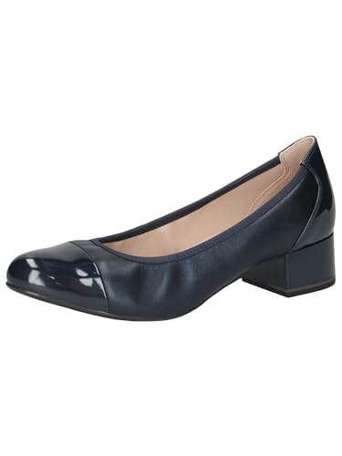 CAPRICE Comfort Damen Pumps Kleiner Absatz Elegant, Blau (Ocean Comb), 40.5 EU von CAPRICE