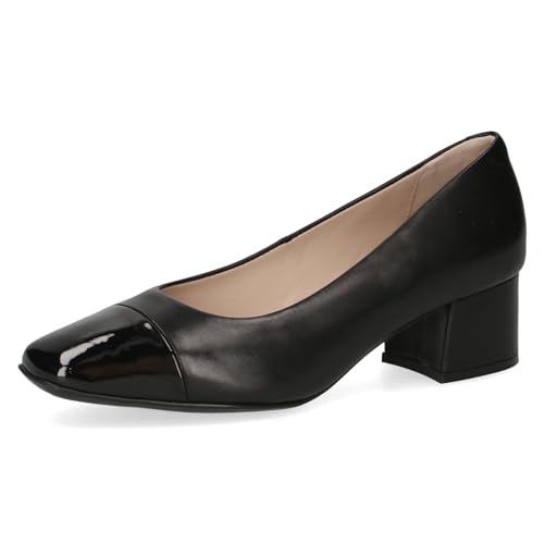 CAPRICE Damen Pumps Kleiner Absatz Elegant, Schwarz (Black Comb), 40 EU von CAPRICE