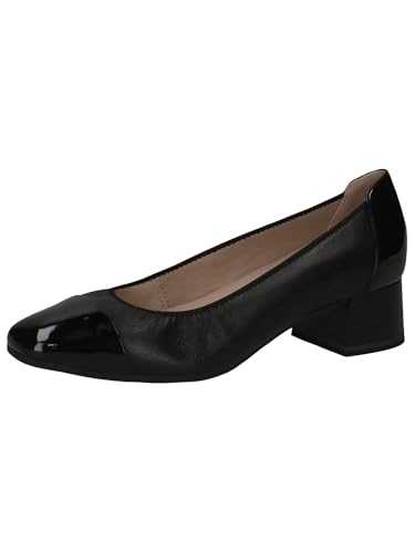 CAPRICE Comfort Damen Pumps Kleiner Absatz Mehrweite H, Schwarz (Black Comb I), 40.5 EU von CAPRICE