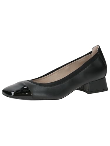 CAPRICE Damen Pumps aus Leder Kleiner Absatz, Schwarz (Black Comb), 40 EU von CAPRICE