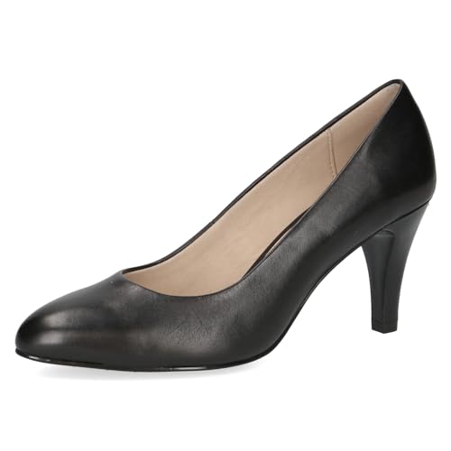 CAPRICE Damen Pumps aus Leder mit Trichterabsatz, Schwarz (Black Nappa), 36 EU von CAPRICE