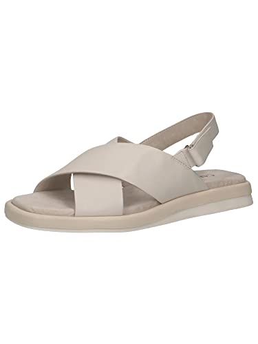 Caprice Damen 9-9-28102-20 Sandale Flach, Offwhite Nappa, 39 EU von CAPRICE