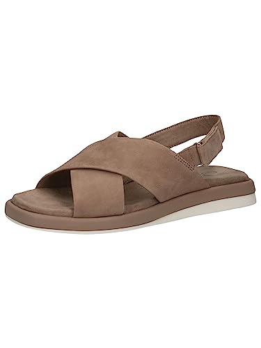 Caprice Damen 9-9-28102-20 Sandale Flach, Cement Suede, 37 EU von CAPRICE