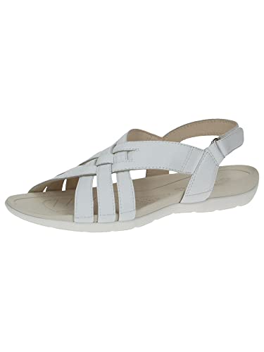 Caprice Damen 9-9-28104-20 Sandale Flach, White Nappa, 38 EU von CAPRICE