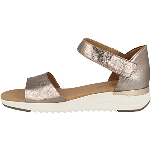 Caprice Damen 9-9-28706-20 Sandale Flach, Taupe METALLIC, 39 EU von CAPRICE