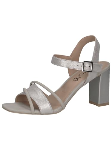 CAPRICE Damen Sandalen mit Absatz Elegant Festlich, Silber (Silver Comb), 41 EU von CAPRICE