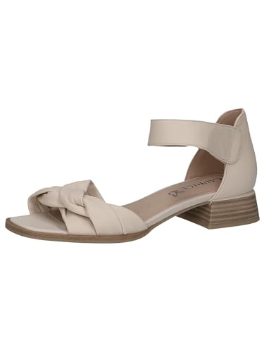 CAPRICE Damen Sandalen mit Absatz aus Leder mit Riemchen, Cremefarben (Offwhite Nappa), 39 EU von CAPRICE