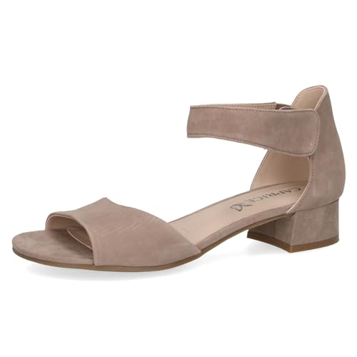 CAPRICE Damen Sandalen mit Absatz aus Leder mit Riemchen, Braun (Mud Suede), 39 EU von CAPRICE