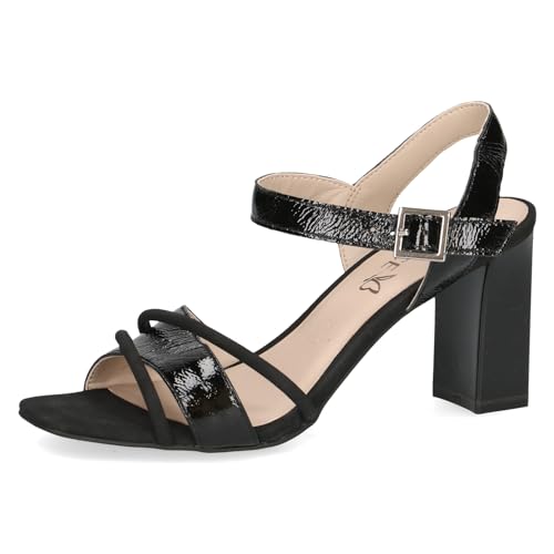 CAPRICE Damen Sandalen mit Absatz Elegant Festlich, Schwarz (Black Comb), 39 EU von CAPRICE