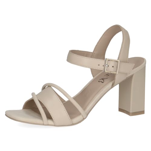 CAPRICE Damen Sandalen mit Absatz Elegant Festlich, Beige (Beige Comb), 39 EU von CAPRICE