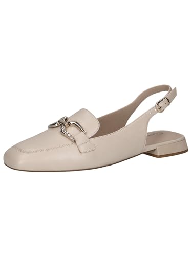 CAPRICE Damen Slingback-Loafer aus Leder Elegant, Cremefarben (Cream Perlato), 40 EU von CAPRICE