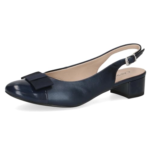 CAPRICE Damen Slingpumps mit Schleife Elegant, Blau (Navy Comb), 38.5 EU von CAPRICE