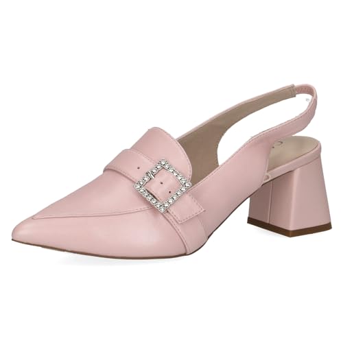 CAPRICE Damen Slingpumps aus Leder Spitz, Rosa (Rose Perlato), 37 EU von CAPRICE