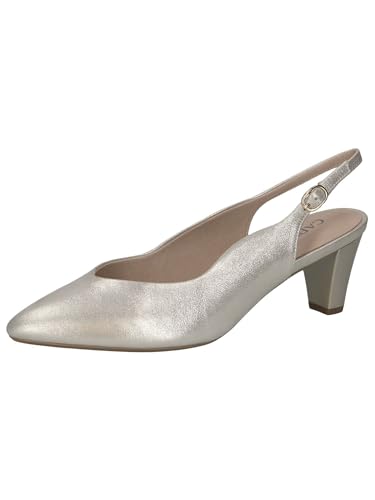 CAPRICE Damen Slingpumps aus Leder Spitz, Gold (Champagne), 38.5 EU von CAPRICE