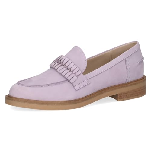 CAPRICE Damen Slipper aus Leder mit Blockabsatz, Lila (Lavender Nubuc), 38.5 EU von CAPRICE