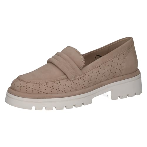 CAPRICE Damen Slipper aus Leder mit Blockabsatz, Beige (Sand Suede), 39 EU CAPRICE Damen Slipper aus Leder mit Blockabsatz, Beige (Sand Suede), 39 EU von CAPRICE