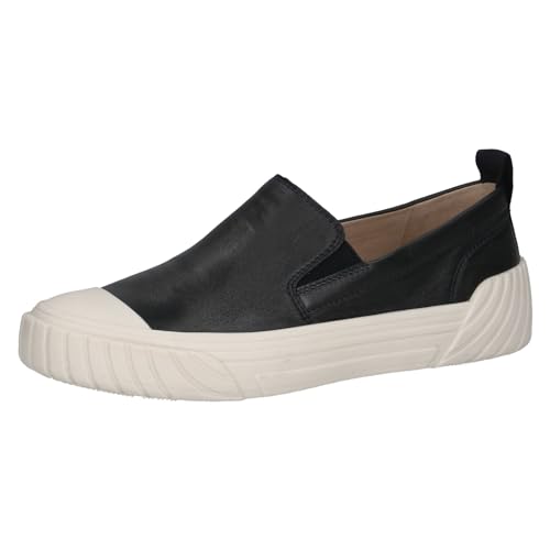 CAPRICE Damen Slipper aus Leder Flach, Blau (Ocean Softnap.), 37 EU von CAPRICE