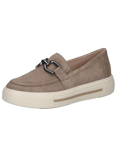 CAPRICE Damen Slipper aus Leder Bequem, Braun (Mud Suede), 37.5 EU von CAPRICE