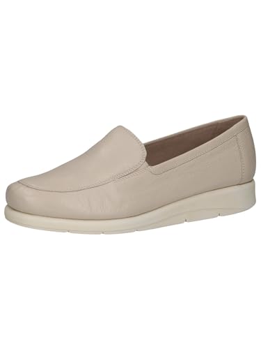 CAPRICE Damen Slipper aus Leder Elegant, Cremefarben (Offwhite Nappa), 42 EU von CAPRICE