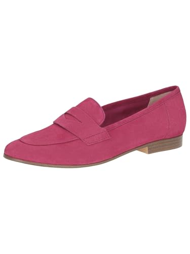 CAPRICE Damen Slipper aus Leder Elegant, Lila (Fuchsia Suede), 40.5 EU von CAPRICE
