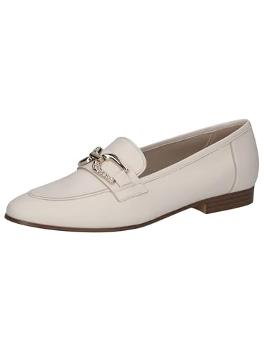 CAPRICE Damen Slipper aus Leder mit Blockabsatz, Cremefarben (Offwhite Nappa), 39 EU von CAPRICE
