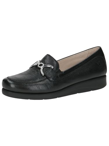 CAPRICE Damen Slipper aus Leder mit Keilabsatz, Schwarz (Black Nappa), 36 EU von CAPRICE