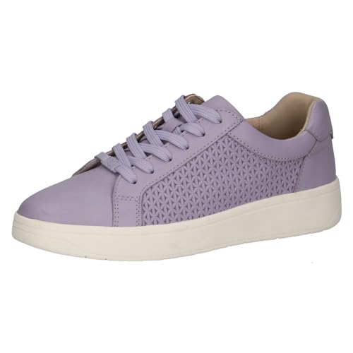 CAPRICE Damen Sneaker flach aus Leder mit Schnürsenkeln, Lila (Lavender Nappa), 39 EU von CAPRICE