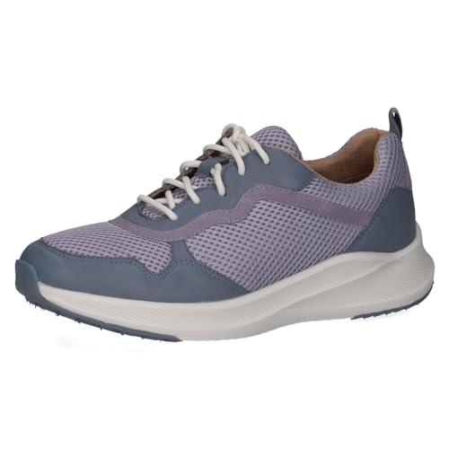 CAPRICE Damen Sneaker flach mit Schnürsenkeln Elegant, Blau (Purple/Jeans), 39 EU von CAPRICE