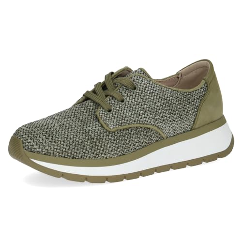 CAPRICE Damen Sneaker flach Atmungsaktiv Sportlich, Grün (Khaki Comb), 39 EU von CAPRICE