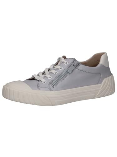 CAPRICE Damen Sneaker flach aus Leder mit Reißverschluss, Blau (Lt.Blue Comb), 39 EU von CAPRICE