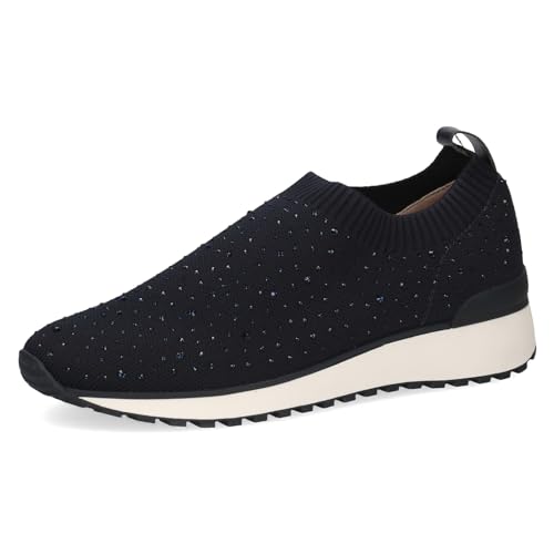 CAPRICE Damen Slip On Sneaker Ohne Schnüren zum Schlupfen, Schwarz (Ocean Knit), 40 EU von CAPRICE