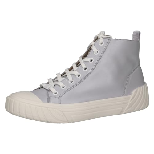 CAPRICE Damen Sneaker hoch aus Leder zum Schnüren, Grau (Lt.Blue Perl), 40 EU von CAPRICE