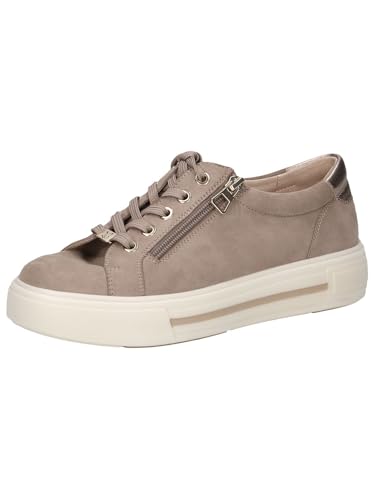 CAPRICE Damen Sneaker flach aus Leder mit Reißverschluss, Braun (Mud Comb), 40 EU von CAPRICE