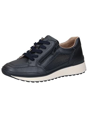 CAPRICE Damen Sneaker flach mit Reißverschluss Sportlich, Blau (Ocean Pearl), 38 EU von CAPRICE