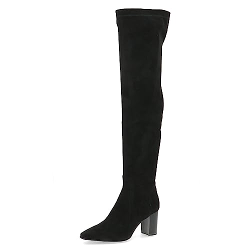 CAPRICE Damen Overknee Stiefel Memotion mit Absatz Spitz Weite G, Schwarz (Black Stretch), 37 EU von CAPRICE