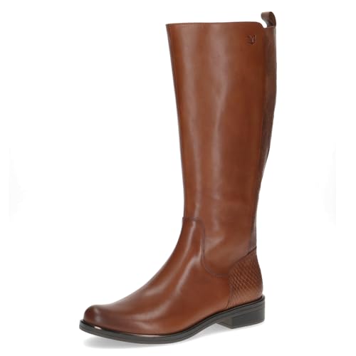 CAPRICE Damen Stiefel aus Leder Elegant, Braun (Cognac Comb), 37 EU von CAPRICE