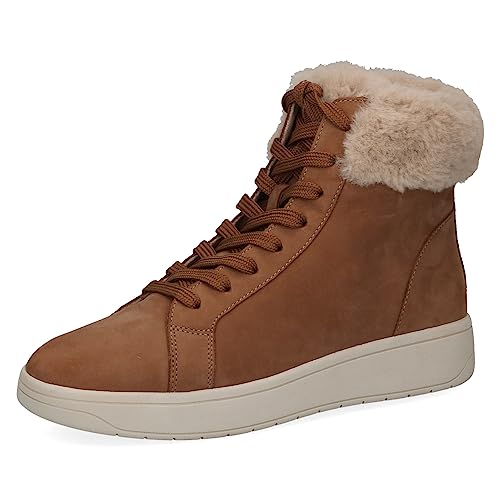 CAPRICE Damen Sneaker hoch mit Fütterung Memotion Winter Fell Weite G, Braun (Camel Nubuc), 38 EU von CAPRICE