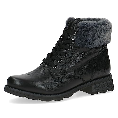 CAPRICE Damen Stiefeletten zum Schnüren mit Blockabsatz Gefüttert, Schwarz (Black Comb), 41 EU von CAPRICE