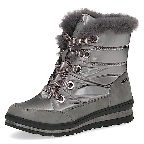 CAPRICE Damen Winterstiefel ohne Absatz Vegan Wasserabweisend, Braun (Taupe Comb), 39 EU von CAPRICE