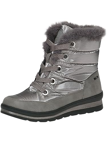 CAPRICE Damen Winterstiefel ohne Absatz Vegan Wasserabweisend, Braun (Taupe Comb), 41 EU von CAPRICE