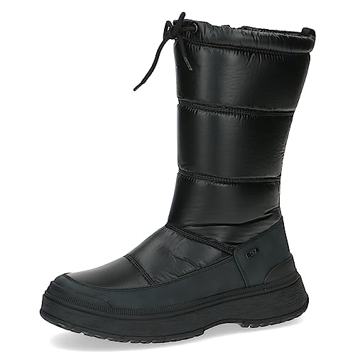 CAPRICE Damen Winterstiefel ohne Absatz Vegan Wasserabweisend, Schwarz (Black Comb), 38 EU von CAPRICE