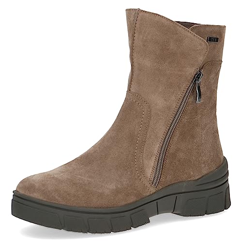 CAPRICE Damen Stiefeletten ohne Absatz Airmotion aus Wildleder Gefüttert Weite G, Braun (Mud Suede), 37 EU von CAPRICE