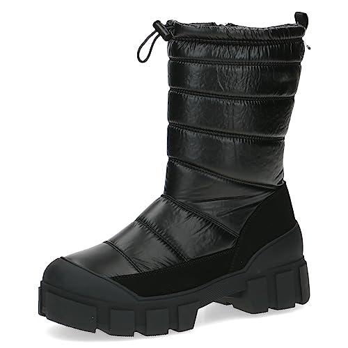 CAPRICE Damen Winterstiefel mit Absatz Climotion Gefüttert Plateau Weite G, Schwarz (Black Comb), 38 EU von CAPRICE