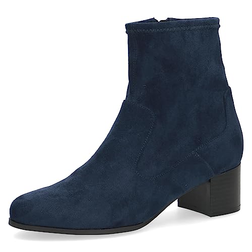 CAPRICE Damen Stiefeletten mit Absatz Climotion Elegant Kleiner Absatz Weite G, Blau (Ocean Stretch), 38 EU von CAPRICE