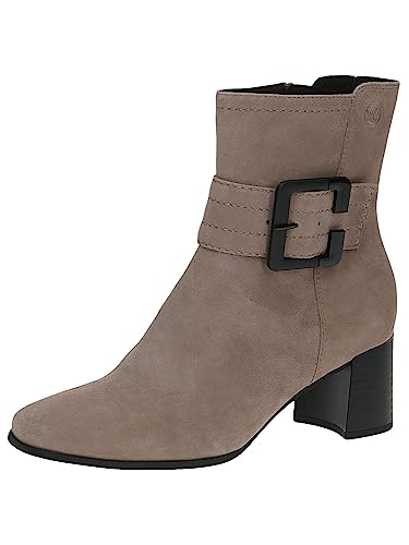 CAPRICE Damen Stiefeletten mit Absatz Memotion aus Wildleder Blockabsatz Weite G, Braun (Mud Suede), 42 EU von CAPRICE