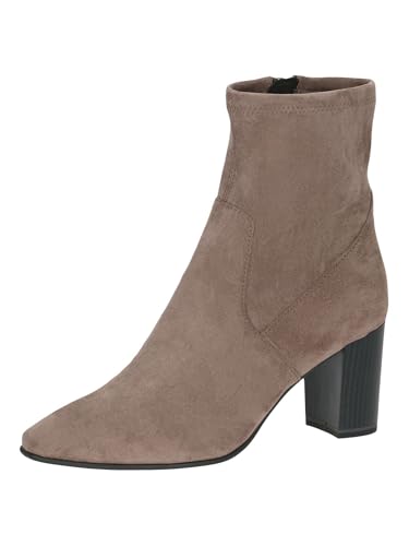 CAPRICE Damen Stiefeletten mit Absatz Spitz Vegan, Braun (Taupe Stretch), 38 EU von CAPRICE