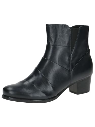 CAPRICE Damen Stiefeletten mit Absatz aus Leder mit Reißverschluss, Blau (Ocean Nappa), 37.5 EU von CAPRICE